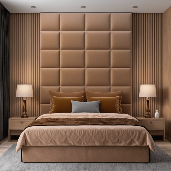 Cabeceira Premium Modular 40x30 Infinite Veludo&Suede Para Cama Box Diversos Tamanhos