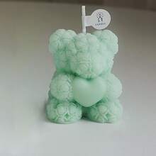 1pc Rose Bear Aromatherapy Candle, Lovely Decoration Wedding Partner Hand Gift Home Decoration,Valentine's Day Gift,Birthday Present,Christmas Decorations,Christmas Decor,Christmas Gifts,Room Decor