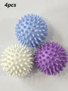 1/4/6个可重复使用洗衣球 - 免费洗衣机烘干球，柔顺剂替代品，高效去污脱毛配件。实心洗衣球。