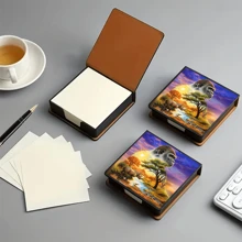 Confezione di notes adesive decorative con motivi artistici, senza strass, organizer da scrivania non adesivo con 160 pagine firmate per attività e registrazione di idee quotidiane
