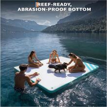 CuisinSmart Inflatable Floating Dock Air Dock Platform 6ft/8ft Non-Slip Inflatable Water Mat Floating Island Raft For Lake Pool Beach Ocean - Blue - View 5