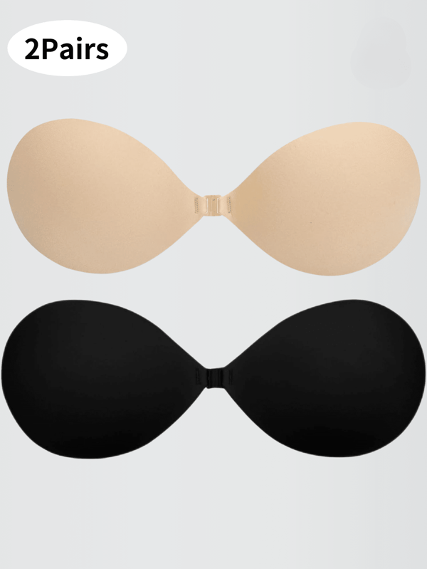 2 Pairs Strapless Adhesive Push Up Bra, Self-Adhesive Invisible Comfortable Bra, Plus Size Bra Wedding Party Breast Stickers