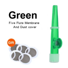 适合初学者演奏的彩色卡祖笛金属乐器，适用于吉他/尤克里里/电吉他/贝斯伴奏，包含 1 个卡祖笛和 5 个隔膜