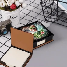Non-Diamond Sticker With Artistic Patterns Memo Box, Suitable For Storing Notes And Desktop Decoration. The Self-Adhesive Memo Paper Includes 160 Signature Pages, A Versatile Stationery For Daily Note-Taking Of Ideas, Tasks, Etc.