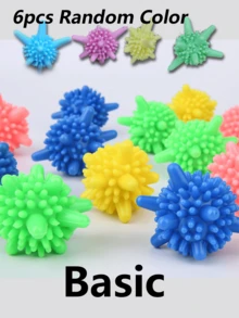 1/4/6个可重复使用洗衣球 - 免费洗衣机烘干球，柔顺剂替代品，高效去污脱毛配件。实心洗衣球。