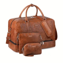 Local Shipping-  Overnight Bags For Women, Large Travel Duffel Weekender Bag For Women With Shoes Compartment, Carry On Bag For Airplanes Men Travel Business Essential Toiletry Gift 3Pcs