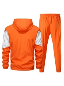 Alpha Camp Men Casual Tracksuit, Autumn Jacket & Pants Set, Sporty Outfit For Young Men, Fashionable & Stylish
