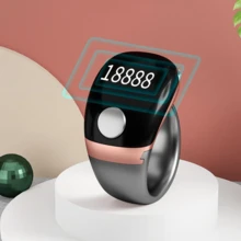 1pc Smart Ring Multi-Function Electronic Counter, OLED HD Screen, Full Screen Bright And Clear Display, Easy To Read Digital, Portable