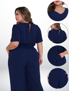 Plus Size Jumpsuits - 藏蓝色 - 查看 4