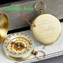 Customized Engraved Brass Compass, Personalized Work Compass, Suitable Gifts For Men, Husbands, Boyfriends - Unique Anniversary, Birthday, Wedding, Graduation Gift Ideas, Multifunctional, Durable, Golden, Fashionable, Colorful, Retro, Unisex, Minimalist, Casual, Customized