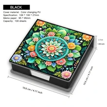 Scatola di blocchi note adesivi con motivo artistico, senza diamanti, adatta per conservare note e decorare le scrivanie. I foglietti adesivi note includono 160 pagine personalizzate, una cartoleria versatile per la registrazione quotidiana di idee e attività