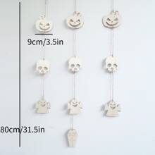 Halloween Hanging String, Birthday Decor, Handmade Faux Wood Material, Door Frame Decor, Suitable For Garden Party Decor, Perfect Holiday Decor Listing, Suitable For Porch And Living Room, Ghost Theme Door Decor, Teacher Gifts, Gifts For Friends, Party Decor, Holiday Delivery, Wedding Accessories