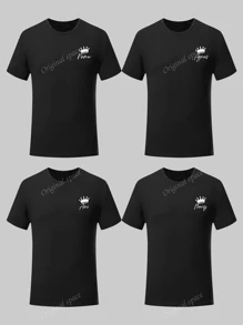 Maglietta oversize commemorativa personalizzata, abbigliamento di gruppo per raduni familiari personalizzati, con logo/foto/coppia/famiglia/animale domestico/amico personalizzati, abbigliamento autunnale, top da donna, top neri, regalo per le vacanze, regalo di San Valentino, regalo per l'anniversario, regalo di matrimonio, regalo per la migliore amica, abbigliamento da donna per festival musicali