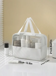 Conjunto de 3 peças - 1 Peça Bolsa de Maquiagem Impermeável para Viagem, Organizador de Cosméticos Multifuncional, Bolsa de Toucador Portátil para Viagem de Verão para Cuidados com a Pele, Pincéis de Maquiagem, Paleta de Sombras, Pó, Batom, Joias - Ótimo Presente para Dama de Honra, Dia das Mães, Volta às Aulas