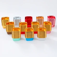 50pcs Square Cupcake Liners, 12 Colors, Single-Sided Gold, Heat-Resistant Disposable Aluminum Foil Baking Cups, Suitable For Wedding, Valentine's Day, Christmas, Halloween, Easter, Thanksgiving