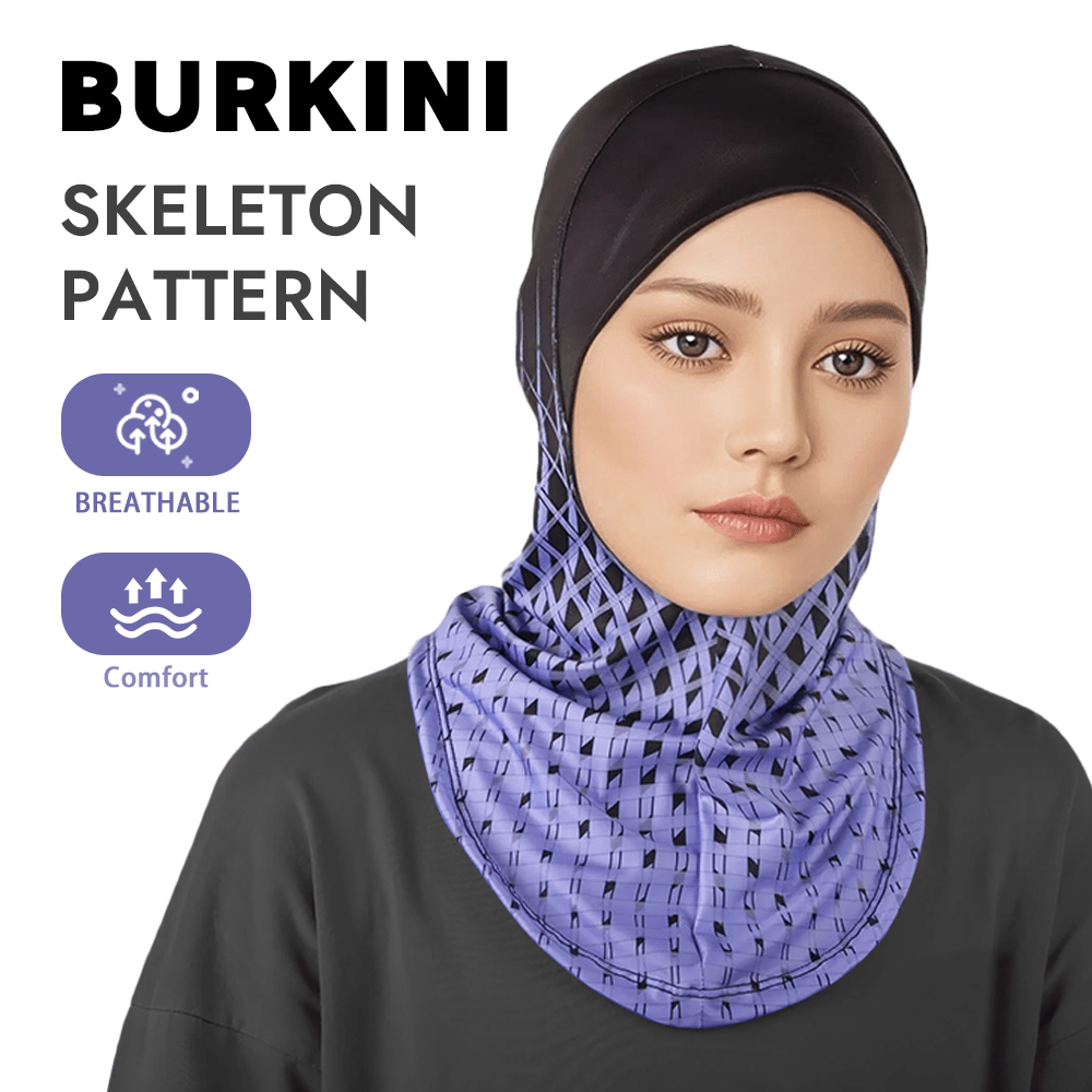 Fabulous Be Xtreme Sun-Protective Muslim Musera Headgear, Cut Hoodie, Outdoor Sports UV-Resistant Headgear, Face Exposure Hat