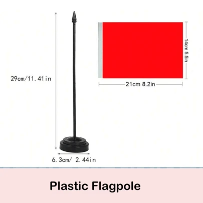 Office Desk Flag, 14x21cm Desktop Flag, Customizable Printing, Two Pole Options, Multiple Colors, Suitable For Office Decoration, Business Events, Seasonal Gifts