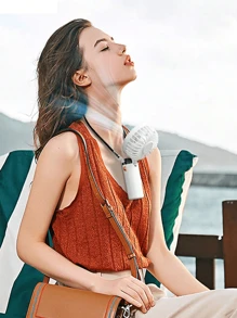 2025 New Handheld Small Fan USB Portable Digital Display SilentOffice DeskStudent On Dormitory Charging Outdoor Fan,1PC Portable Handheld Fan, Battery Operated Fan With LED Display, Handheld/Neck/Desk 3 In 1 Personal Small Fan, 90° Foldable Desk Fan With Base, 5 Speed Lash Fan Makeup Fan For Women