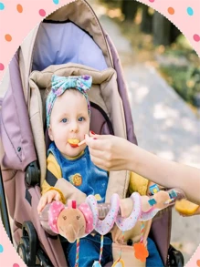 Juguetes para asiento de carro Juguete espiral para asiento de carro para niñas mayores de 6 meses Juguetes para cochecito Juguete de peluche colgante en espiral con elefante para cochecito, carro, viajes y actividades (Delicado), Juguetes para asiento de carro