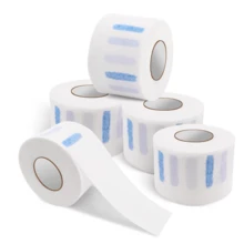 5卷一次性理发师颈带纸巾，专业用于沙龙理发、水疗按摩、美发和理发店，防止头发分叉，彩色颈带，适用于染发和防水烫发造型纸，返校季、旅行度假必备，女士发饰，头发，旅行，美发产品，美发工具，美发用品，理发师，理发配件，理发店，美发设备