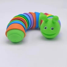 Adorable Creative Caterpillar Sensory Squeeze Toy For Stress Relief And Fun, Smooth Texture, Suitable For Office, School, Men And Women, An Ideal Gift For Parties, Holidays (Random Color)