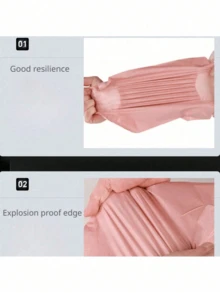 100个自封聚乙烯邮寄袋 - 耐用PE塑料信封，粉色、蓝色和浅蓝色可选，适用于邮寄、包装和存储，是理想的运输用品 | 多用途快递袋 | 轻便信封，聚乙烯邮寄袋，适合学校用品和返校季 - 粉色 - 查看 5