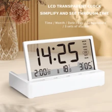 Foldable Desk/Bedside Smart Alarm Clock With Temperature & Date Display For Bedroom And Office Home Decor Back To School Room Decor School Supplies