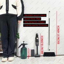 SOKANY 这款无线手持吸尘器具备三合一多功能清洁能力，功率25瓦，内置电池，轻巧便携，适用于家庭、汽车、办公室、硬木地板等各种清洁场景。其结构坚固耐用，是现代家用电器的理想之选。 - 黑色 - 查看 9