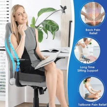 1Pcs Coccyx Seat Cushion Memory Foam U-Shaped Pillow For Chair Cushion Pad Car Office For Tailbone Pain Massage Pillow45*35*7cm - Grey - View 7