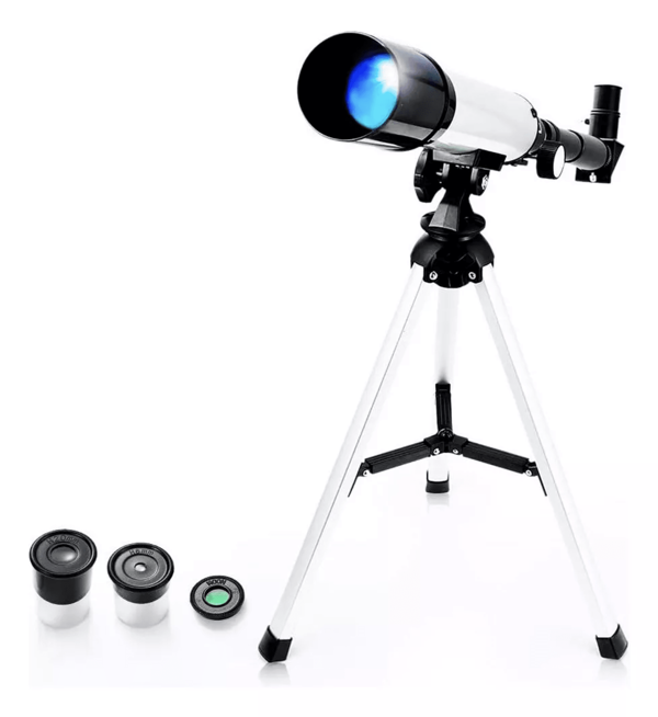 Telescópio Astronômico Luneta Lunar Observação F36050 50mm com tripé