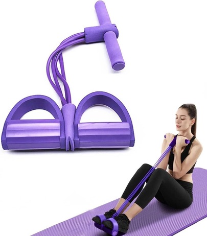 NetHong Elastic Fitness Sport Tension Rope Puller Pedal Abdominal Exercise Equipment