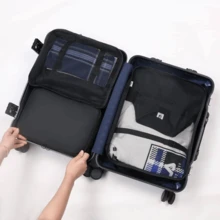 8pcs Travel Packing Cubes, Luggage Organizer Bags With Shoe Bag, Travel Essentials, Travel Accessories, Suitable For Vacation, Holiday, Back To School, Dorm, College Essential - Black - View 4