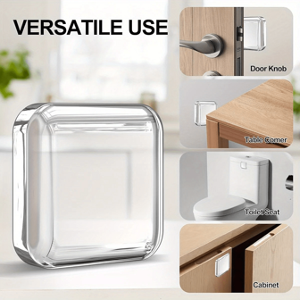 3pcs/6pcs Silicone Door Stop Wall Protection Pad - Reusable Self-Adhesive Door Stop - Silent, Shock-Absorbing Rubber Gel, Protecting The Wall From Door Handle Impact, Ideal Wall Protector And Noise Reduction Tool