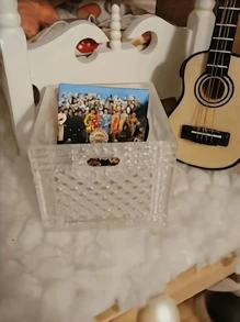1 Stück Miniatur Puppenhaus Skulptur Schallplattenbox, in verschiedenen Farben erhältlich
