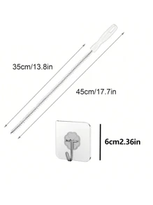 5pcs Drain Brush, Long Drain Blockage Removal Tool, Pipe Brush Cleaner With Nylon Bristles, Sink Drain Cleaner For Bathroom, Kitchen Sink, Bathtub, Shower And Sewer Drain Cleaner, Hair Removal Drain Blockage Remover, Sink Brush, Pipe Blockage Removal Tool, Complimentary Hook