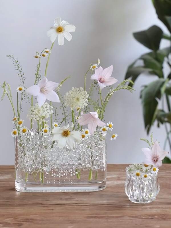 Blumenkristall-Wasseraufnahmekugeln - Blumenarrangementkunst - Vasenfüllung, Kristallschlamm Pflanzenwasserbälle Kristallmurmeln, Heimdekoration, perfekte Hochzeitsvase Dekoration