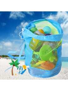 1 pieza Bolsa de almacenamiento plegable multifuncional, bolsa de malla para juguetes de playa, organizador de almacenamiento, bolso de mano, organizador de juguetes de viaje de gran capacidad, portátil para el verano - Varios colores disponibles