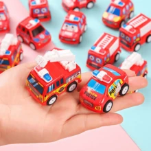 1/6/12/24/48pcs Friction Powered Mini Fire Truck Toy, Fire Engine Toy, Birthday Party Favor, Classroom Prize, Gift Bag Filler And Piñata Filler, Random Color And Style - Multicolor - View 5