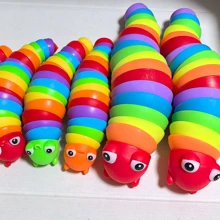 Adorable Creative Caterpillar Sensory Squeeze Toy For Stress Relief And Fun, Smooth Texture, Suitable For Office, School, Men And Women, An Ideal Gift For Parties, Holidays (Random Color)