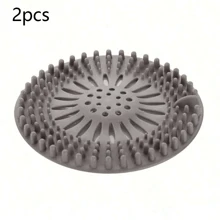 1pc/2pcs/3pcs/4pcs Silicone Shower Drain Hair Catcher, Anti-Clog Sink Strainer, Deodorizing Drain Filter, Kitchen Sink Hair Stopper, Prevent Sewer Clogs
