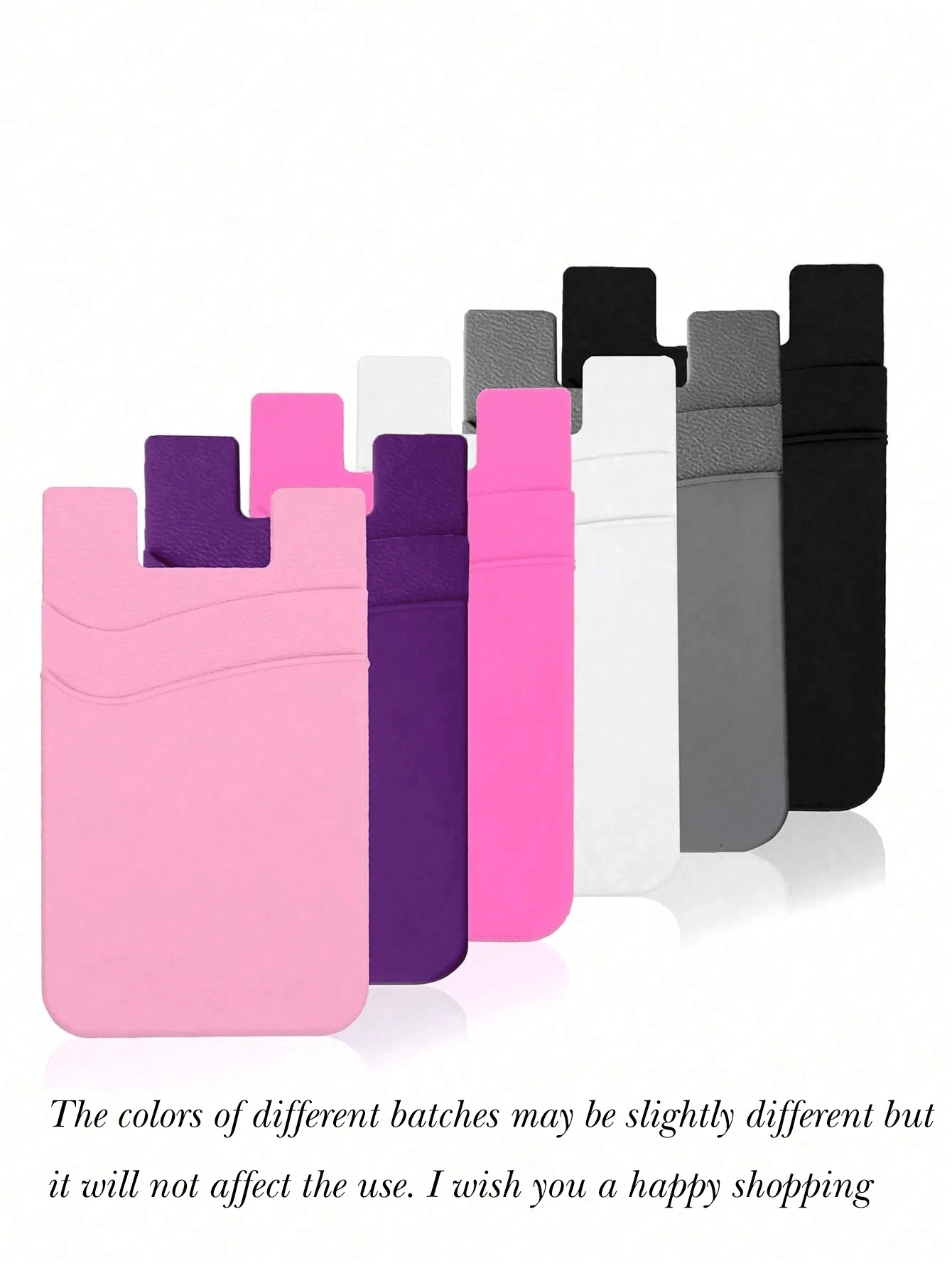 Phone Wallet Stick On Phone Card Holder For Phone Back 1/2 Pocket Silicone Adhesive  Credit Card Cell Phone Sleeves Cell Phone Wallet Silicone Adhesive Phone Card  Holder Stick On Wallet For Phone