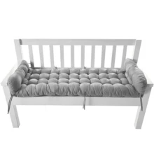 Thick Ventilated Sun Bed Recliner - 1pc Breathable Bench Cushion With Waist Support - Multi-Color Options, Long Seat Pad 125*48cmcm, Contemporary Style - 灰色 - 查看 1