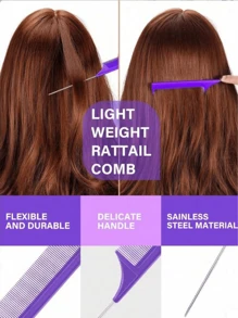 9pcs/Fashion Girl Square Transparent Cartoon Children's Comb, Smooth Comb, Home Hair Care Comb, Scalp Massage Comb, Bubble Ball Plastic Comb, Hair Care Tip Comb, Three Row Comb, Double Row Comb Styling, Brush, Eyebrow Pencil, Makeup Pot Hair Cover, Brush, Hair Clip - The Best Personalized Gift For Your Girl ,Hair Accessoires, Hair Accessories, Claw Clips