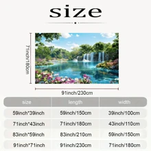2D Lush Natural Landscape Forest Stone River Background - Perfect For Parties, Weddings, Birthdays, Festivals, Etc. - Durable Polyester Fabric - Suitable For Indoor And Outdoor Use