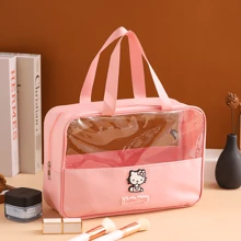 Sanrio 1 pièce Sac Sanrio portable et imperméable. Sac cosmétique, sac de toilette, sac de maquillage, sac de rangement pour les femmes, fournitures scolaires, pour le campus universitaire, les croisières, les plages, les vacances d'été