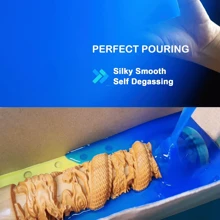 Crystal Clear Shore 15A Silicone Kit 946ml|Semi-Rigid Blue Mold Rubber For Resin Jewelry & Industrial Prototyping|Bubble-Free Results, 60Min Demold|Reusable Precision Casting