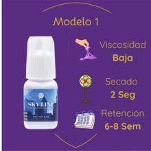 SKY GLUE Adhesivo para Extensiones de Pestañas Sky LINE adhesivo profesional sky line para extensiones de pestañas fijación segura resistente presentación original fácil uso larga duración maquillaje - Azul Marino - Ver 4