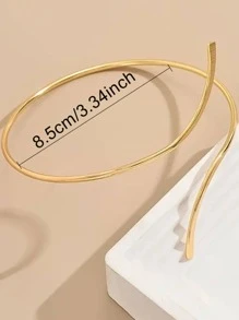 1 Stück vielseitiges Armband im Punk-Stil, minimalistisch, mit geometrischer Metalllinie, verstellbar, geeignet für Lässig, Party und täglichen Gebrauch