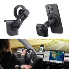 exeliq Suporte para celular Tesla, [Super poder de sucção] Suporte magnético para painel de iPhone para carro /3/S/X, acessórios 2025, Suporte dobrável para carro compatível com iPhone e mais, compatível com iPhone, telefone Android, presente de aniversário, família, amigos, acessórios para carro, Suporte para celular compatível com iPhone, telefone Android, presente de aniversário, família, amigos