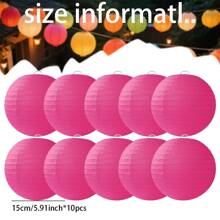 10 pièces de lanternes en papier rondes de style chinois/japonais, petites lanternes décoratives suspendues en papier, lanternes sphériques pliables